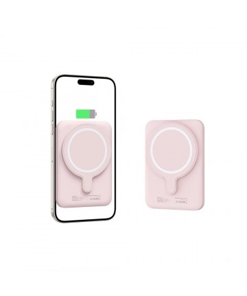 Tech-Protect LifeMag PB10 Powerbank with MagSafe 5000mAh 15W USB-C port - pink + USB-C cable