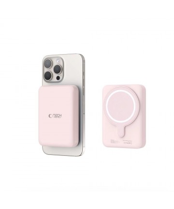 Tech-Protect LifeMag PB11 Powerbank with MagSafe 10000mAh 15W USB-C port - pink + USB-C cable