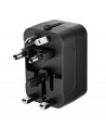 Wozinsky WUTWC Travel Adapter Universal 24W EU / US / AUS / UK / 2x USB-A - Black
