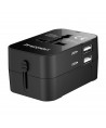 Wozinsky WUTWC Travel Adapter Universal 24W EU / US / AUS / UK / 2x USB-A - Black