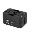 Wozinsky WUTWC Travel Adapter Universal 24W EU / US / AUS / UK / 2x USB-A - Black