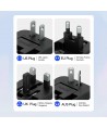 Wozinsky WUTWC Travel Adapter Universal 24W EU / US / AUS / UK / 2x USB-A - Black