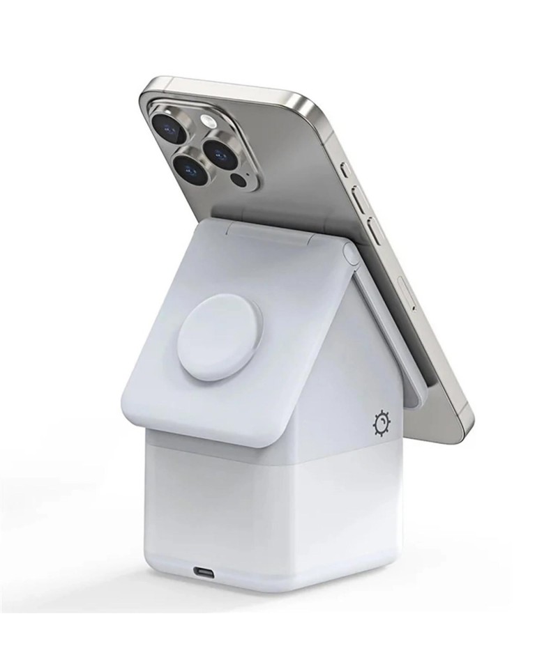 Duzzona W20 15W 4in1 inductive charger for iPhone / AirPods / Apple Watch with night lamp - white