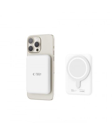 Tech-Protect LifeMag PB10 Powerbank with MagSafe 5000mAh 15W USB-C port - white + USB-C cable