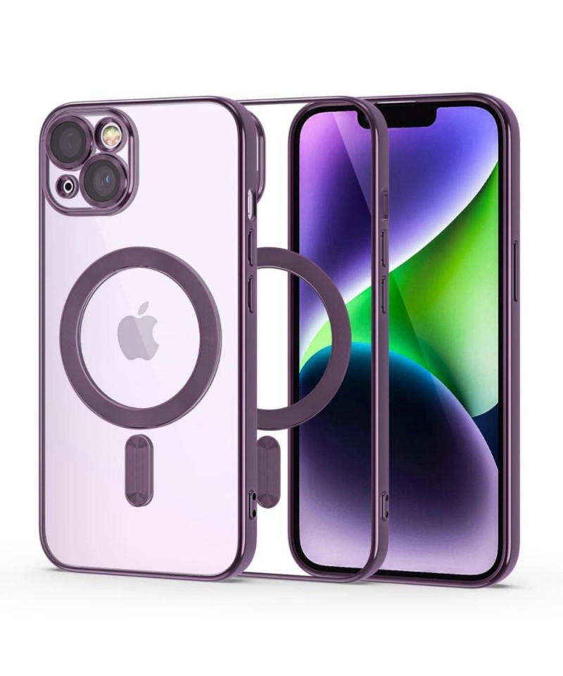 Tech-Protect MagShine Line MagSafe iPhone 14 Case - Purple