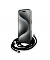 Karl Lagerfeld IML Crossbody Monogram Karl & Choupette Head MagSafe Case for iPhone 15 Pro - Black