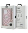 Karl Lagerfeld IML Crossbody Monogram Karl & Choupette Head MagSafe case for iPhone 15 Pro - pink
