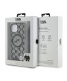 Karl Lagerfeld IML Crossbody Monogram Karl & Choupette Head MagSafe Case for iPhone 15 / 14 / 13 - Black