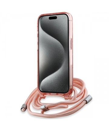 Karl Lagerfeld IML Crossbody Monogram Karl & Choupette Head MagSafe case for iPhone 15 / 14 / 13 - pink
