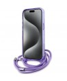 Karl Lagerfeld IML Crossbody Monogram Karl & Choupette Head MagSafe case for iPhone 15 / 14 / 13 - purple