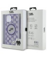 Karl Lagerfeld IML Crossbody Monogram Karl & Choupette Head MagSafe case for iPhone 15 / 14 / 13 - purple