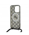 Karl Lagerfeld IML Crossbody Monogram Karl & Choupette Head MagSafe Case for iPhone 15 Pro Max - Black