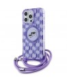 Karl Lagerfeld IML Crossbody Monogram Karl & Choupette Head MagSafe Case for iPhone 15 Pro Max - Purple