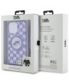Karl Lagerfeld IML Crossbody Monogram Karl & Choupette Head MagSafe Case for iPhone 15 Pro Max - Purple