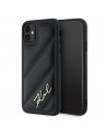 Karl Lagerfeld Diagonal Quilted Script case for iPhone 11 / Xr - black