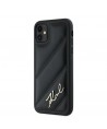 Karl Lagerfeld Diagonal Quilted Script case for iPhone 11 / Xr - black