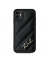 Karl Lagerfeld Diagonal Quilted Script case for iPhone 11 / Xr - black
