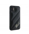 Karl Lagerfeld Diagonal Quilted Script case for iPhone 11 / Xr - black