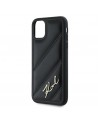 Karl Lagerfeld Diagonal Quilted Script case for iPhone 11 / Xr - black
