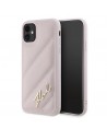 Karl Lagerfeld Diagonal Quilted Script case for iPhone 11 / Xr - pink