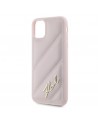 Karl Lagerfeld Diagonal Quilted Script case for iPhone 11 / Xr - pink