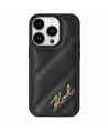 Karl Lagerfeld Diagonal Quilted Script case for iPhone 13 Pro Max - black