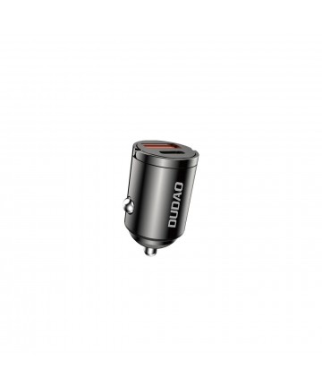 Dudao R3MAX 48W QC PD mini car charger - black