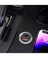 Dudao R3MAX 48W QC PD mini car charger - black