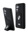 Karl Lagerfeld Gripstand Saffiano Karl&Choupette Pins case for Samsung Galaxy S24+ - black