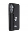 Karl Lagerfeld Gripstand Saffiano Karl&Choupette Pins case for Samsung Galaxy S24+ - black