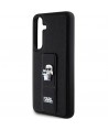 Karl Lagerfeld Gripstand Saffiano Karl&Choupette Pins case for Samsung Galaxy S24+ - black