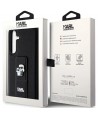 Karl Lagerfeld Gripstand Saffiano Karl&Choupette Pins case for Samsung Galaxy S24+ - black