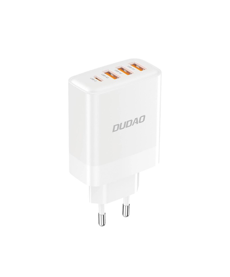 Dudao A5HEU network charger 3x USB-A 1x USB-C PD20W - white