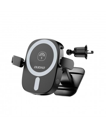 Dudao FW11 Car Phone Holder with 15W Inductive Charger for Air Vent/Cockpit - Black