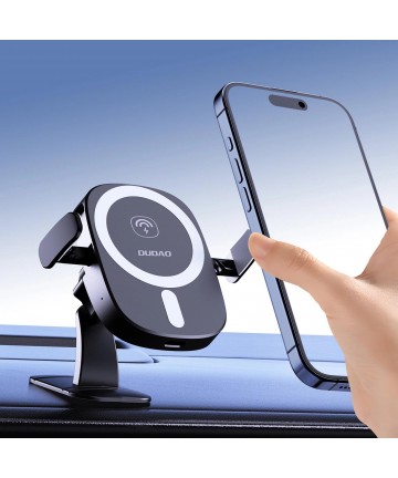 Dudao FW11 Car Phone Holder with 15W Inductive Charger for Air Vent/Cockpit - Black