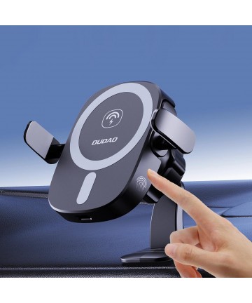 Dudao FW11 Car Phone Holder with 15W Inductive Charger for Air Vent/Cockpit - Black