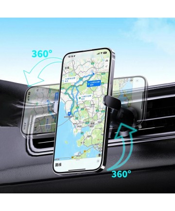 Dudao FW11 Car Phone Holder with 15W Inductive Charger for Air Vent/Cockpit - Black