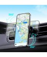 Dudao FW11 Car Phone Holder with 15W Inductive Charger for Air Vent/Cockpit - Black