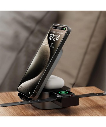 Dudao A11Pro+ 15W 3in1 Inductive Charger for Phone/Smartwatch/Headphones - Black