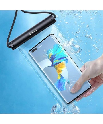 Baseus AquaGlide BS-PC030 case waterproof IPX8 with cylindrical clasp - black