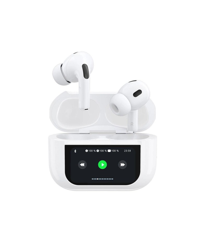 Dudao U19 in-ear TWS wireless Bluetooth 5.3 headphones with LED display - white