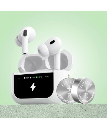 Dudao U19 in-ear TWS wireless Bluetooth 5.3 headphones with LED display - white