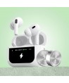 Dudao U19 in-ear TWS wireless Bluetooth 5.3 headphones with LED display - white