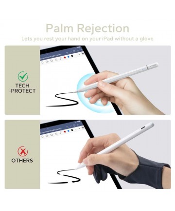 Tech-Protect Digital Magnetic Stylus Pen 3 Magnetic for iPad Tablet - White