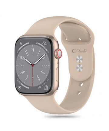 Tech-Protect Silicone Strap for Apple Watch 4 / 5 / 6 / 7 / 8 / 9 / SE / Ultra 1 / 2 (42 / 44 / 45 / 49 mm) - Brown