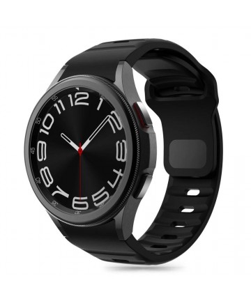 Tech-Protect Silicone Line Strap for Samsung Galaxy Watch 4 / 5 / 5 Pro / 6 / 7 / FE - Black