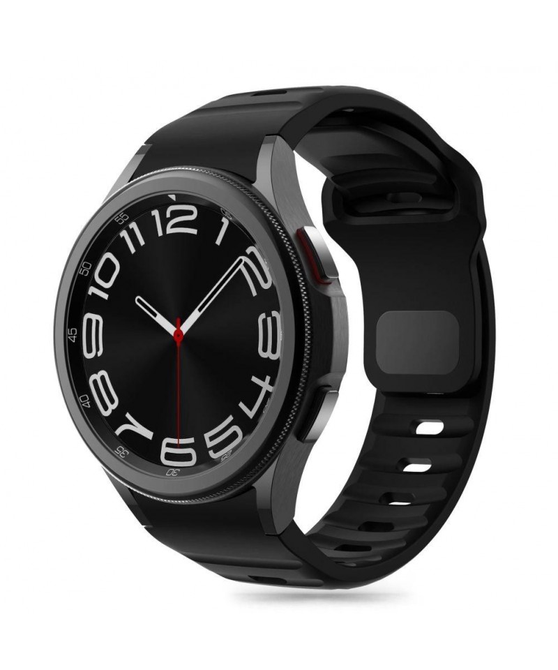 Tech-Protect Silicone Line Strap for Samsung Galaxy Watch 4 / 5 / 5 Pro / 6 / 7 / FE - Black