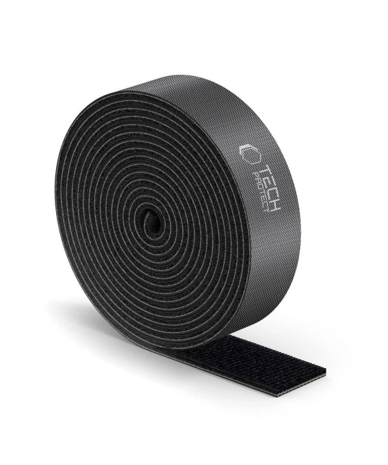 Tech-Protect Velcro Cable Organizer 3m - Black