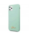 Guess GUHCN58LSLMGG iPhone 11 Pro green/green hard case Silicone Vintage Gold Logo