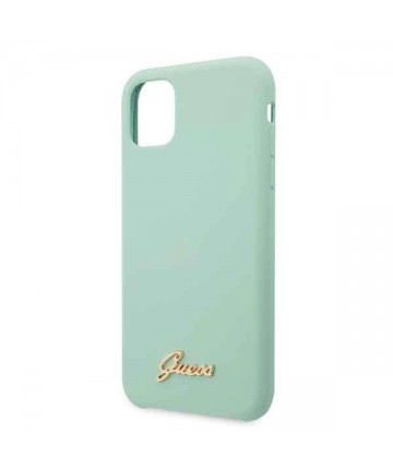 Guess GUHCN58LSLMGG iPhone 11 Pro green/green hard case Silicone Vintage Gold Logo